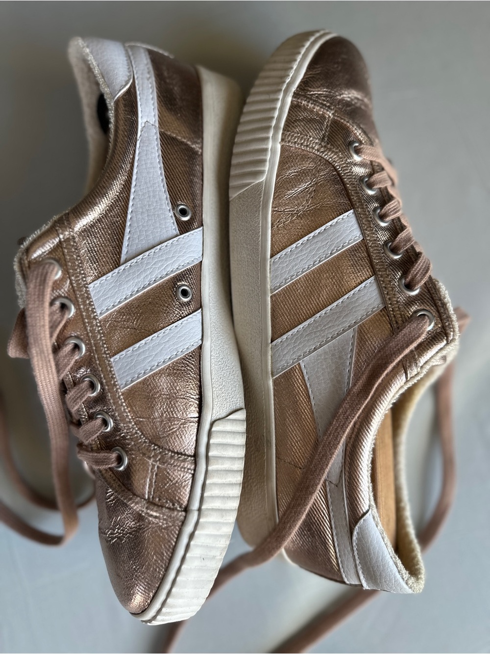 Gola for J.Crew Mark Cox Metallic Rose Gold Sneakers Size 10